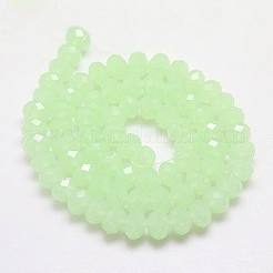 Chapelets de perle en verre imitation jade&nbsp;GLAA-F001-3x2mm-24