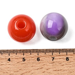 ツートン樹脂ヨーロピアンビーズ  大穴ビーズ  ラウンド  ミックスカラー  20x18.5mm  穴：5.5mm&nbsp;RE-CBA2450-05B