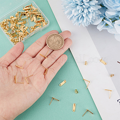 60 шт. фурнитура для сережек-гвоздиков из нержавеющей стали 201 EJEW-BBC0001-05