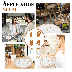 Круглый лоток для ювелирных изделий из деревянного кольца с 92 слотом EDIS-WH0030-20A