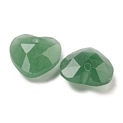 Натуральные граненые сердечки из зеленого авантюрина&nbsp;G-G123-01H