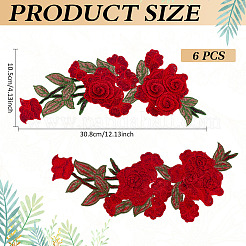 6 шт. полиэстеровая ткань для вышивки&nbsp;DIY-MA0006-88C