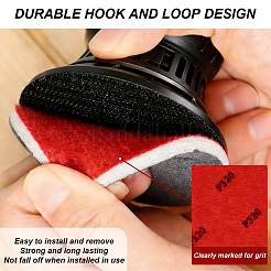 80番のサンディングスポンジ  サンディングブロック  研磨研削工具  フラットラウンド  ブラック  7.4x0.6cm&nbsp;TOOL-WH0059-093