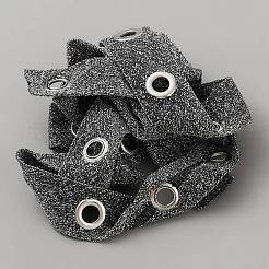 Glitzerndes Polyesterband mit Edelstahlösen&nbsp;OCOR-WH0078-490A