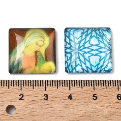 Смешанный стиль фото модели стеклянные кабошоны&nbsp;GGLA-X0005