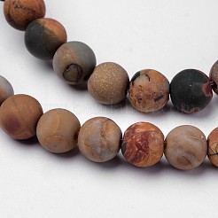 Натуральная полихромная яшма/камень Пикассо/нити бус из яшмы Пикассо G-D809-03-6mm