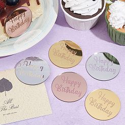 30 шт. 3-х цветные акриловые украшения на тему дня рождения MACR-GF0001-02