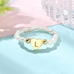 Bagues en perles d'eau douce naturelles et perles en acier inoxydable 304&nbsp;RJEW-FS00001-12