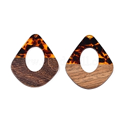 Подвески из прозрачной смолы и ореха&nbsp;RESI-T057-07D