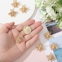 12 шт. броши из сплава пчел для одежды рюкзака&nbsp;JEWB-CA0001-53G