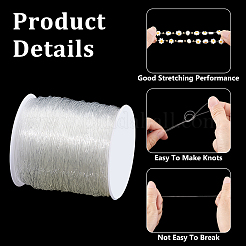 0.8мм кристалл полиэфирных нитей прозрачный браслет из бисера из бисера&nbsp;EW-PH0001-0.8mm-02