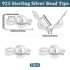 10 Stück 925 Perlenspitzen aus Sterlingsilber&nbsp;STER-BBC0009-50