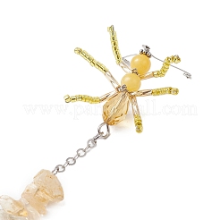 Pendentifs décoratifs en perles de verre fourmi&nbsp;HJEW-MZ00146-01
