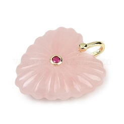 Pendentifs sculptés en quartz rose naturel&nbsp;G-C276-01G-08
