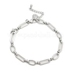 Браслеты на ногу из нержавеющей стали 304 с овальными звеньями для женщин AJEW-U025-01P