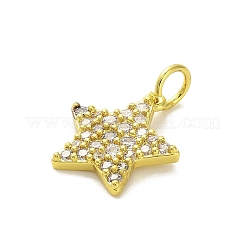 Латунные микропаве прозрачные подвески с фианитом&nbsp;LS-KK-H493-03G-01