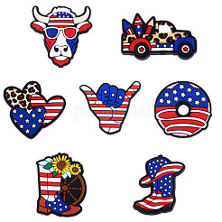 7 шт. 7 стиля силиконовые бусины на тему Дня независимости SIL-TA0002-73