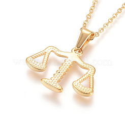 Collane con ciondolo in acciaio inossidabile 304&nbsp;NJEW-F275-51G