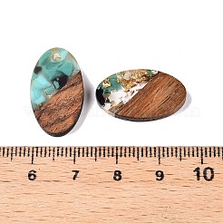 Подвески из прозрачной смолы и ореха RESI-T057-03J