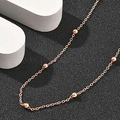 Латунные спутниковые цепочки ожерелья для женщин NJEW-D302-28RG