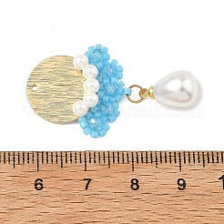 Anhänger aus Glasperlen und Imitationsperlen aus ABS-Kunststoff&nbsp;PALLOY-MZ01380-01