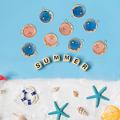 60шт 2 цвета сплава эмалевые подвески&nbsp;FIND-DC0002-84