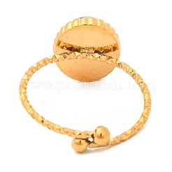 Овальные перстни из синтетического малахита RJEW-Q822-45G-05