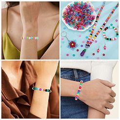 1200pcs 5 Farben undurchsichtige Acrylperlen&nbsp;MACR-SZ0001-88