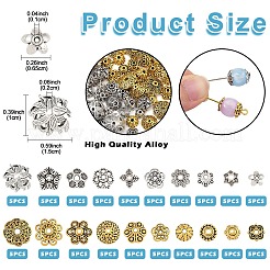 100шт 20 стиля колпачки из сплава в тибетском стиле&nbsp;TIBE-YW0001-85