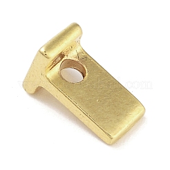 304ステンレスペンダント  24KGP本金メッキ  文字t  8x5.5x4mm  穴：1.6mm&nbsp;STAS-S137-01G-T