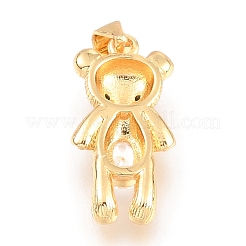 Латунные микро проложить кубического циркония подвески ZIRC-Z016-12G-A