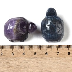 Резные фигурки черепах из натуральных смешанных драгоценных камней&nbsp;DJEW-M015-13