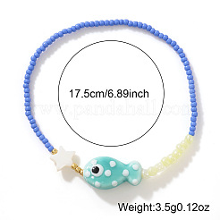 Pulseras elásticas de cuentas de porcelana y resina hechas a mano para mujer&nbsp;RS1476-6