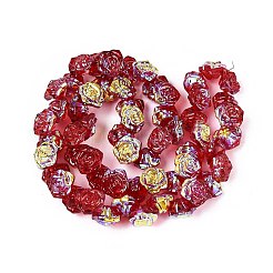 Chapelets de perles en verre transparent électrolytique&nbsp;EGLA-N056-02A-06