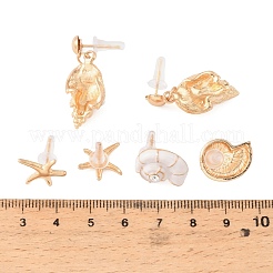 Ensembles de boucles d'oreilles à clous en alliage océan&nbsp;AL-H003-01D-G