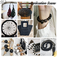 680шт 5 стиля бусины из натурального дерева WOOD-PH0002-70