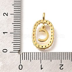 Латунные микро проложить кубического циркония подвески ZIRC-P123-01G-C02