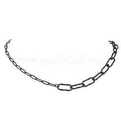 Ожерелья из нержавеющей стали 304 в виде скрепок для женщин и мужчин&nbsp;NJEW-JN05820