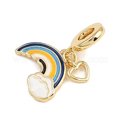 Латунные разноцветные эмалевые европейские подвески KK-N271-29G