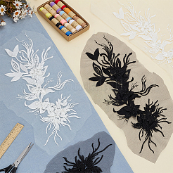 4 шт. 2 цвета кружева вышивка швейные волокна&nbsp;DIY-FG0008-45A