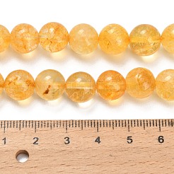 Природный желтый кварц нитей бисера&nbsp;G-F820-K04-10mm