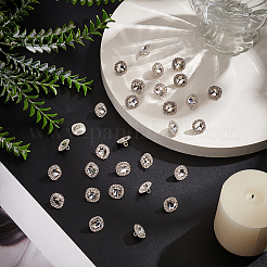 Сплав Rhinestone кнопки хвостовика DIY-MA0005-99A