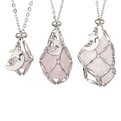 3 шт. 3 стиля 304 нержавеющая сталь макраме мешочек пустой держатель для камней изготовление ожерелья&nbsp;NJEW-JN05253