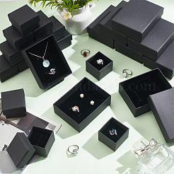 32 шт. 2 коробки для ювелирных изделий из картона и хлопка с наполнителем из крафт-бумаги CBOX-NB0001-32