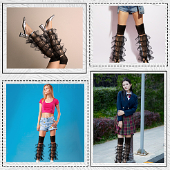 Рукава из полиэстера с оборками и многослойной пэчворк-стеганой отделкой&nbsp;AJEW-WH20042-75A