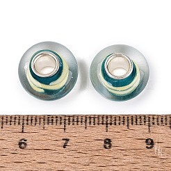 Perles européennes artisanales en verre filé et âme en laiton&nbsp;LAMP-N044-11S-01