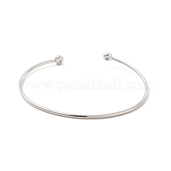 Прозрачный кубический цирконий открытый браслет-манжета BJEW-G663-03P