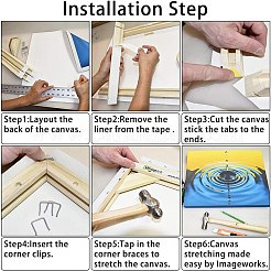 Cadre de peinture en bois de pin&nbsp;DIY-WH0158-34F