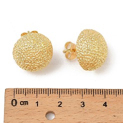 Латунные полукруглые серьги-гвоздики&nbsp;EJEW-F389-23G