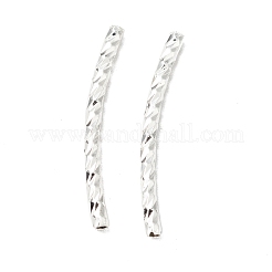 Perline a tubo curvo in ottone placcato a cremagliera&nbsp;KK-WH0061-02A-S